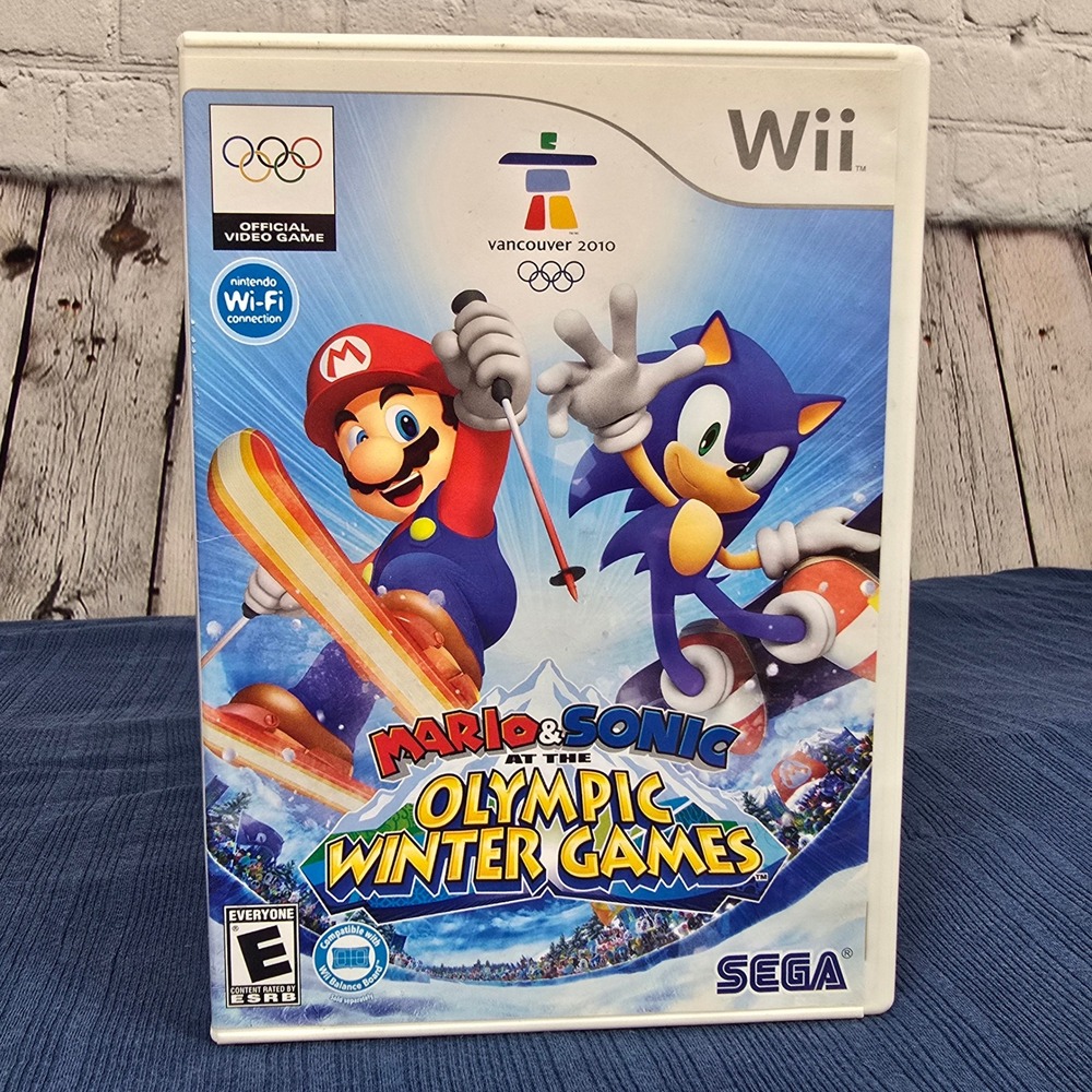 Mario & Sonic at the Olympic Winter Games Nintendo Wii RVL P ROLE CIB 2010 SEGA
